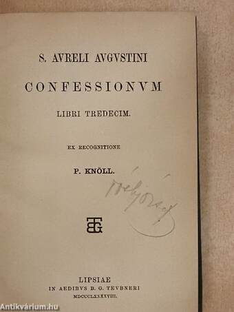 S. Aureli Augustini Confessionum (Libri Tredecim)