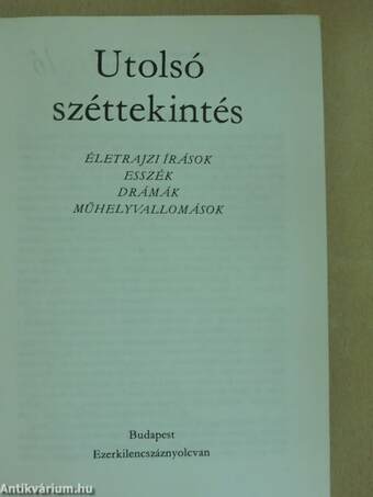 Utolsó széttekintés