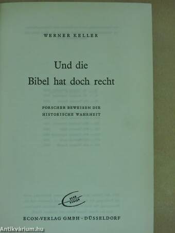 Und die Bibel hat doch recht