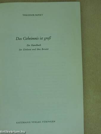 Das Geheimnis ist groß