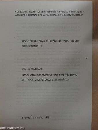 Beschäftigungsprobleme von Arbeitskräften mit Hochschulanschluss in Rumänien