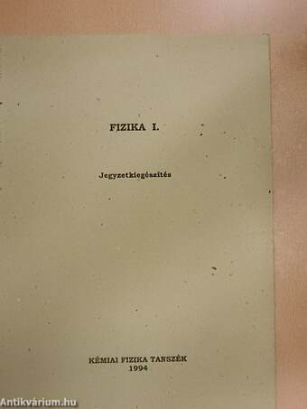 Fizika I.