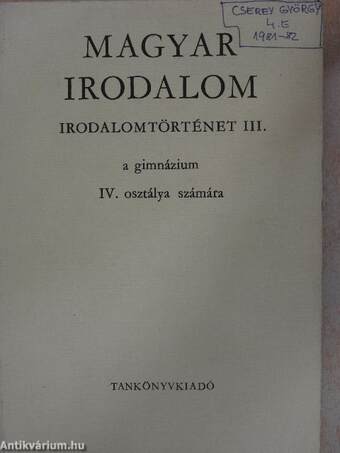 Magyar irodalom IV.