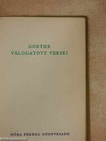 Goethe válogatott versei