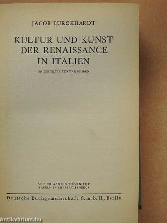 Kultur und Kunst der Renaissance in Italien