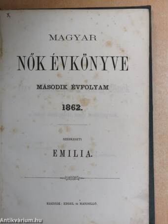 Magyar Nők Évkönyve 1862.