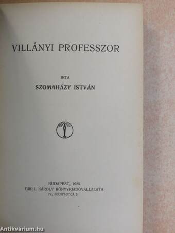 Villányi professzor