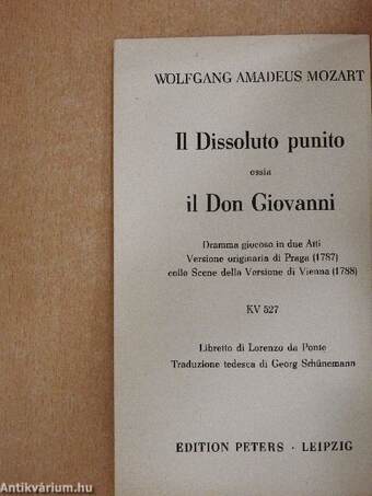 Der bestrafte Wüstling oder Don Giovanni/Il Dissoluto punito ossia il Don Giovanni