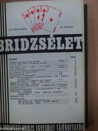 Bridzsélet 1977. (nem teljes évfolyam)/1978. január-december