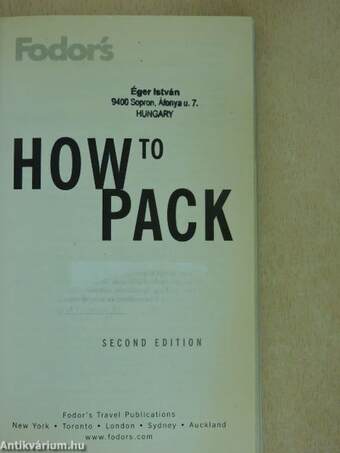 Fodor's How to Pack