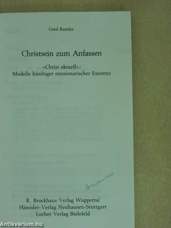 Christsein zum Anfassen 