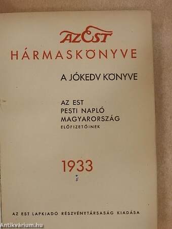 Az Est hármaskönyve 1933