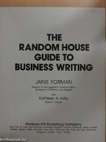 The Random House Guide to Business Writing