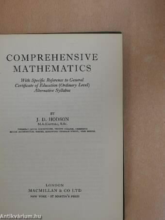 Comprehensive Mathematics 