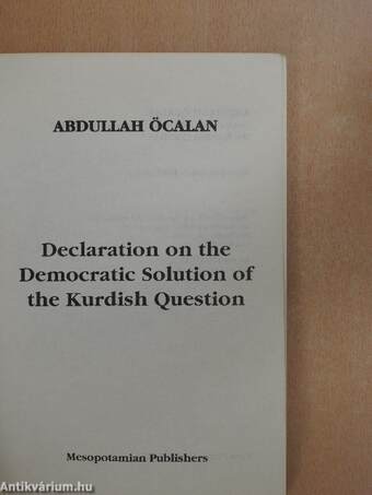 Declaration on the Democratic Solution of the Kurdish Question