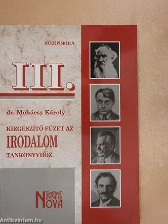 Kiegészítő füzet az irodalomtankönyvhöz