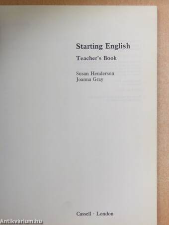 Starting English - Teacher's Book