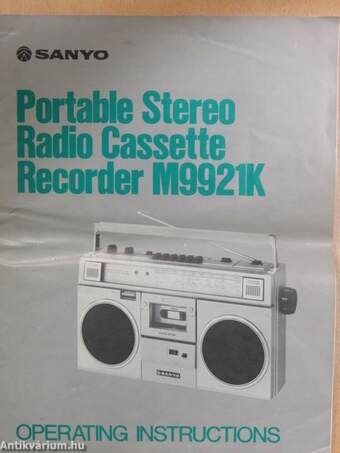 Sanyo Portable Stereo Radio Cassette Recorder M9921K