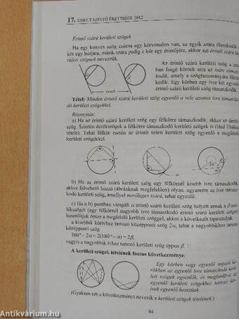 Emelt szintű érettségi - Matematika kidolgozott szóbeli tételek 2012