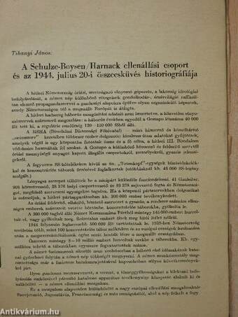 A Schulze-Boysen/Harnack ellenállási csoport és az 1944. julius 20-i összeesküvés historiográfiája (dedikált példány)