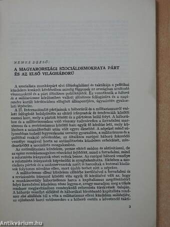 A magyarországi szociáldemokrata párt és az első világháború (dedikált példány)