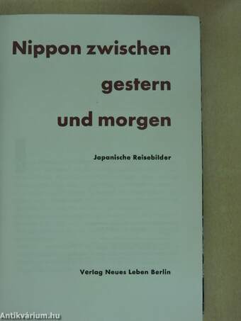 Nippon zwischen gestern und morgen 