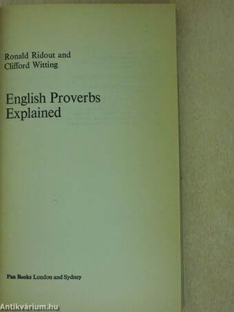 English Proverbs Explained