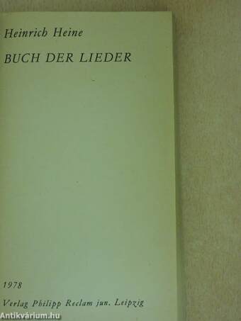 Buch der Lieder