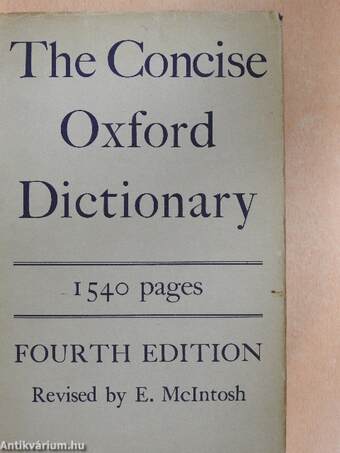 The Concise Oxford Dictionary