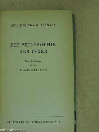 Die Philosophie der Inder 