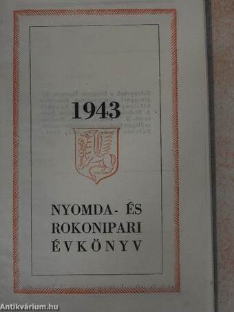 Nyomda- és rokonipari évkönyv 1943.