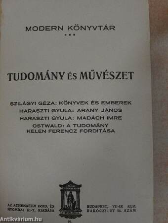 Tudomány és művészet III.