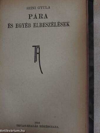 Novemberi vándorok/Kinyilatkoztatás/Együgyü lexikon/Stromfield kapitány látogatása a menyországban/Pára és egyéb elbeszélések