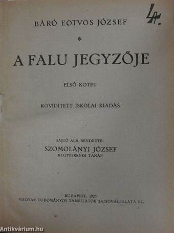 A falu jegyzője I-II.