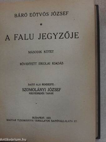 A falu jegyzője I-II.