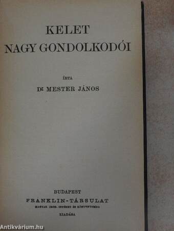 Kelet nagy gondolkodói