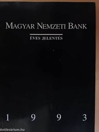 A Magyar Nemzeti Bank éves jelentése 1993.