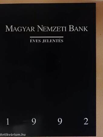 A Magyar Nemzeti Bank éves jelentése 1992.