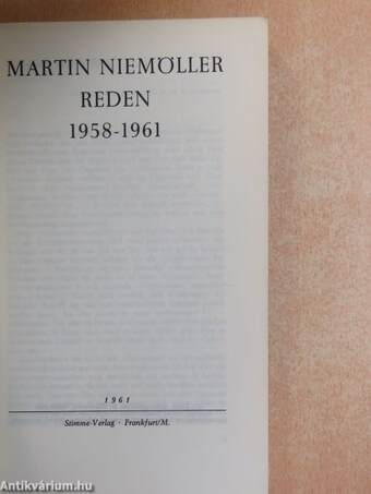 Reden 1958-1961