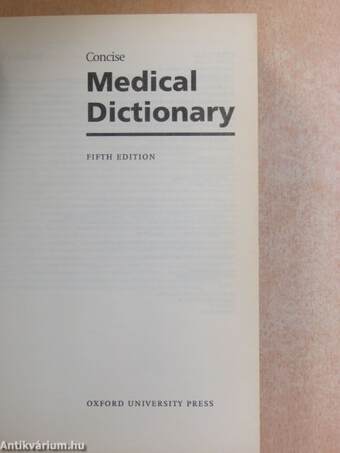 Concise Medical Dictionary