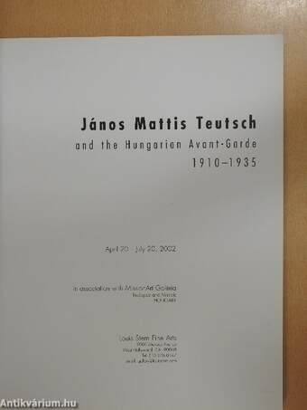 János Mattis Teutsch and the Hungarian Avant-Garde