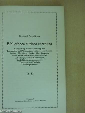 Bibliotheca curiosa et erotica 