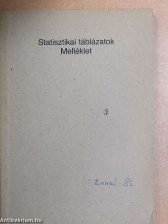 Statisztikai táblázatok