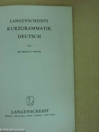 Langenscheidts Kurzgrammatik Deutsch