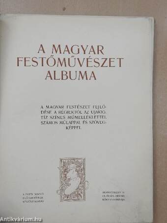 A magyar festőművészet albuma (rossz állapotú)