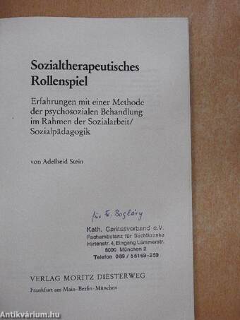 Sozialtherapeutisches Rollenspiel