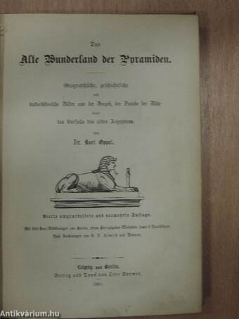 Das alte Wunderland der Pyramiden (gótbetűs) (rossz állapotú)