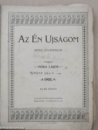 Az Én Ujságom 1901. január-junius (fél évfolyam) (rossz állapotú)