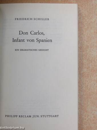 Don Carlos, Infant von Spanien