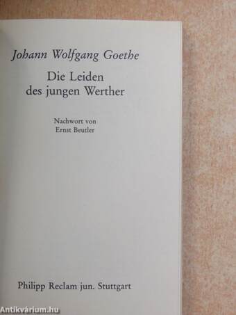 Die Leiden des jungen Werther